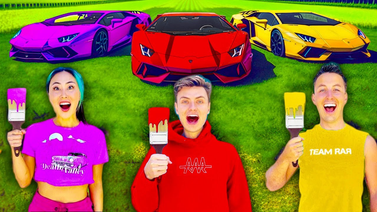 DRIVING ONLY ONE COLOR OF LAMBO for 24 HOURS!!