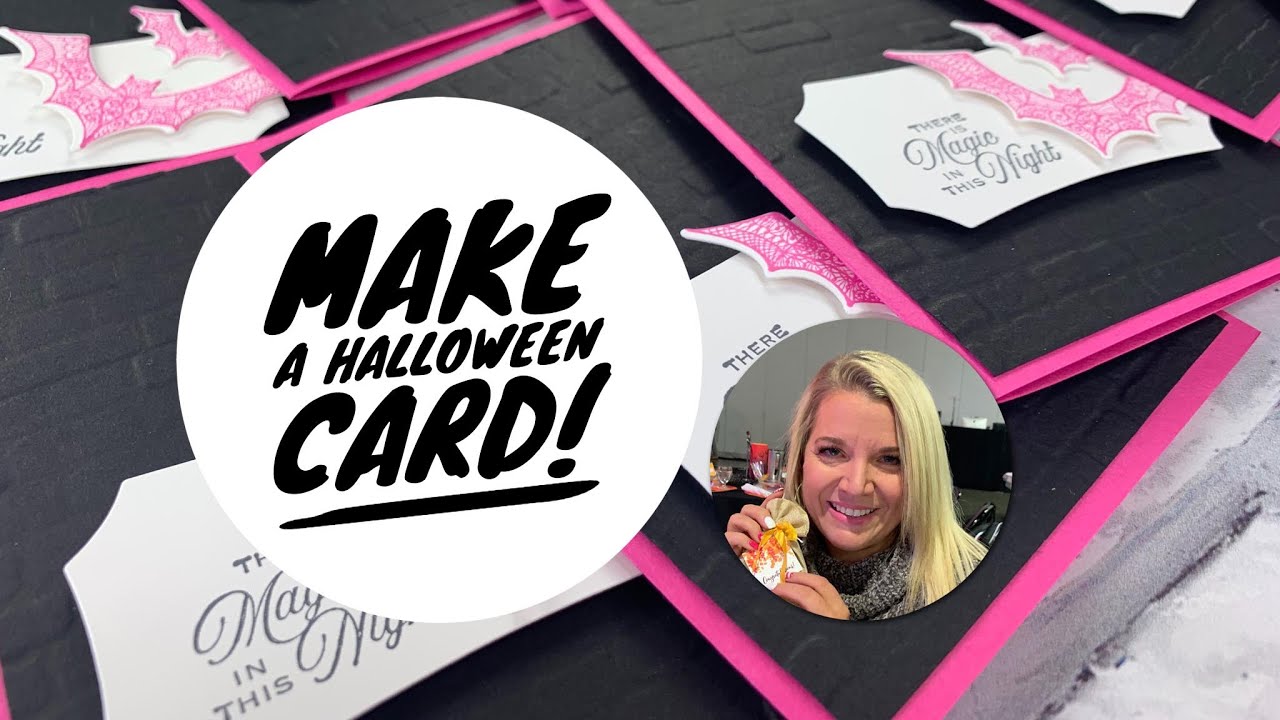 HOW TO MAKE A HALLOWEEN CARD w/ Stampin' Up! Hallows Night Magic Stamp Set (Episode 794)