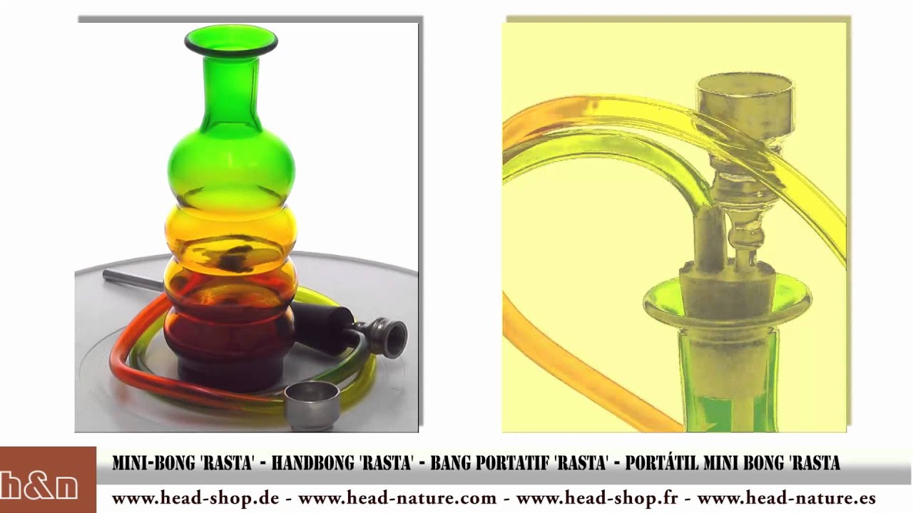 Portable Mini-Bong Rasta - head&nature