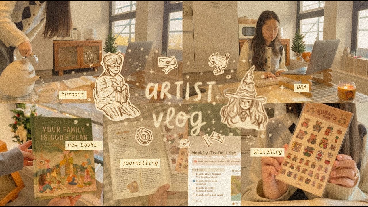 a cosy & productive day in my life as a children’s book illustrator 👩‍🎨 artist vlog