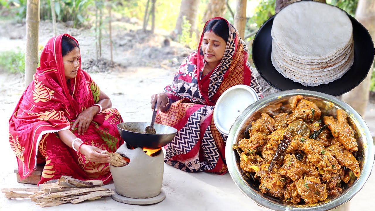 নরম ফুলকো চালের রুটি সাথে সহজ পদ্ধতিতে চিকেন কষা রেসিপি