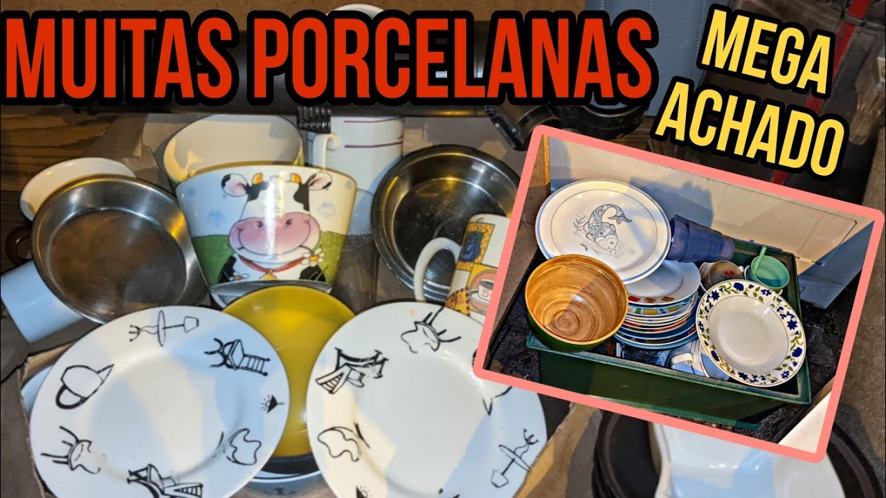 Encontramos 2 caixas lotadas de porcelanas, e muito mais, no lixo aqui na Alemanha (Lixo ou Luxo)