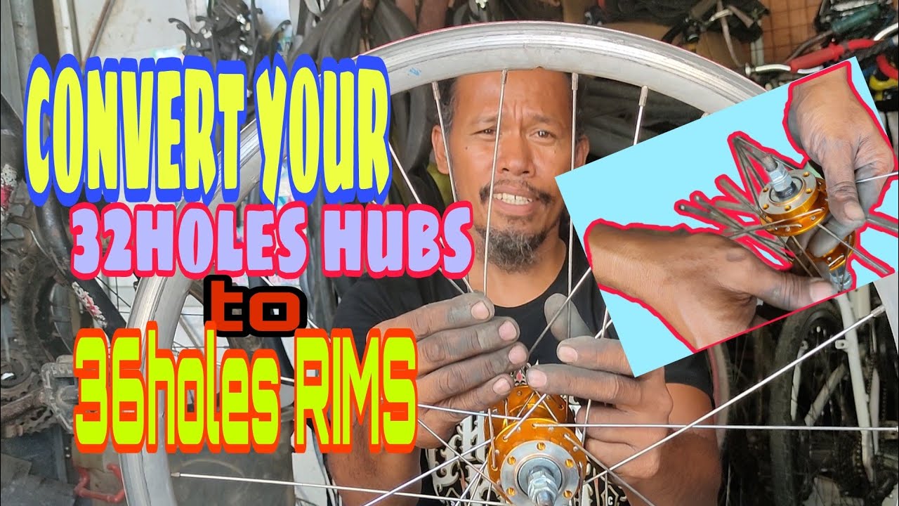 LEARN HOW TO INTER YOUR,..(32holes HUBS to 36holes RIMS).