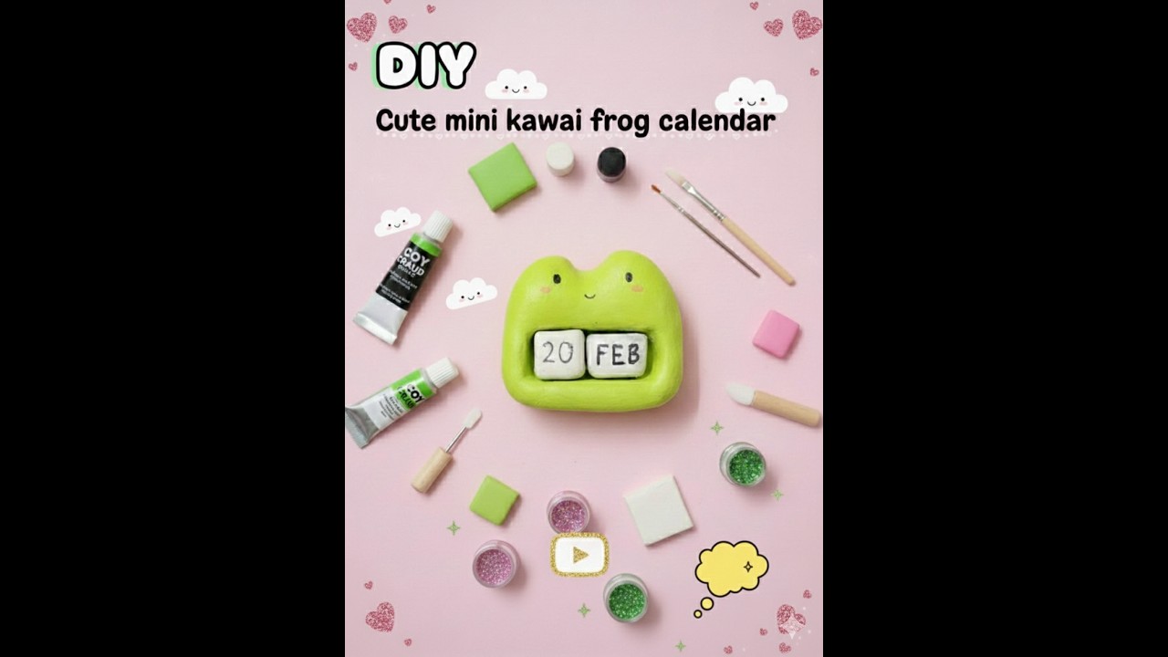 DIY CUTE  mini kawaii frog calender making ideas