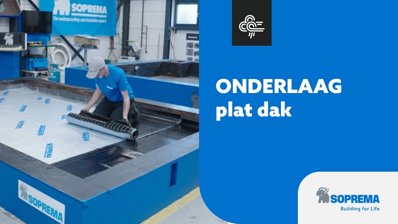 Zelfklevende onderlaag aanbrengen – Plat dak plaatsing | SOPREMA België