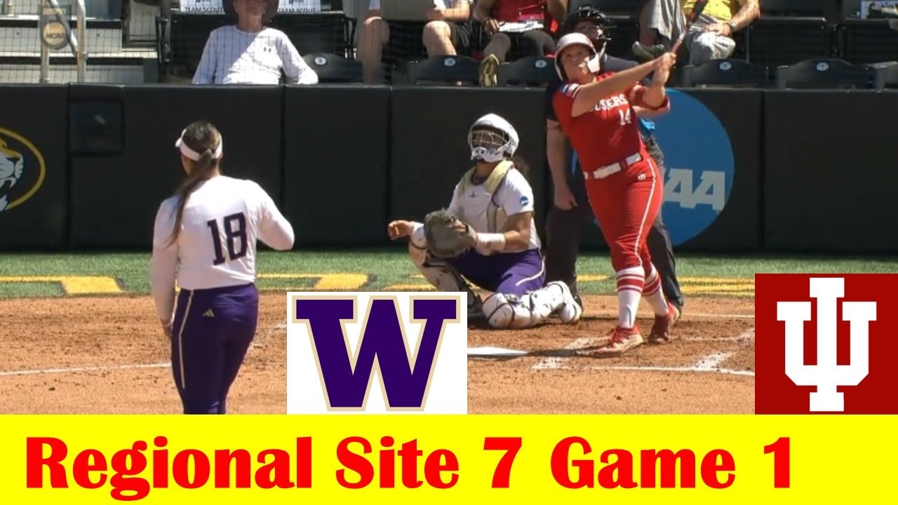 Indiana vs Washington Softball Highlights, 2024 NCAA Regional Site 7 Game 1