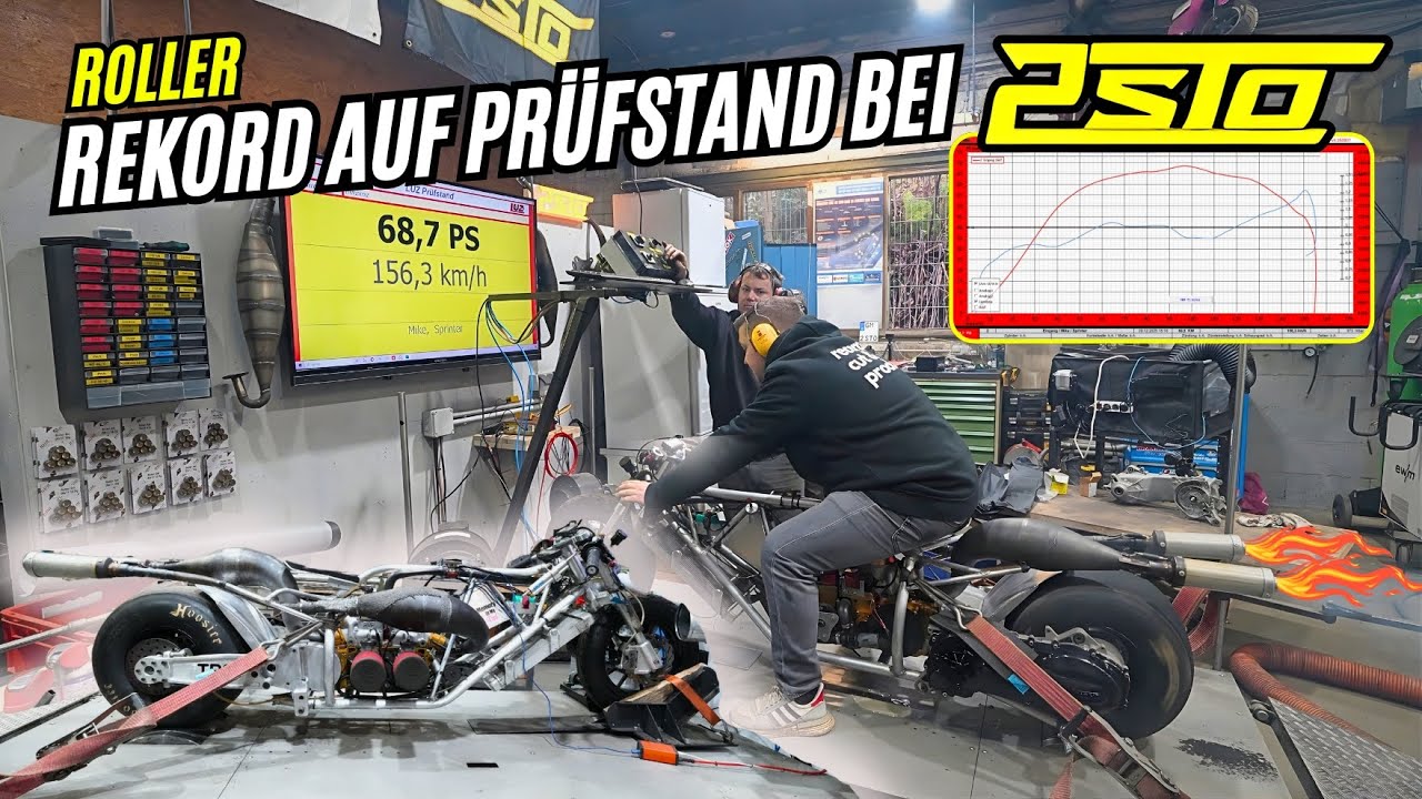 Hält der Dragster Roller?? Erster Test & Einrollen auf dem Prüfstand nach vielen Jahren Stillstand