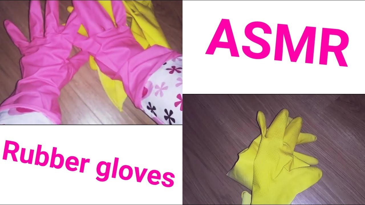 ASMR- Yellow and Pink Rubber Glove Sounds-No talking