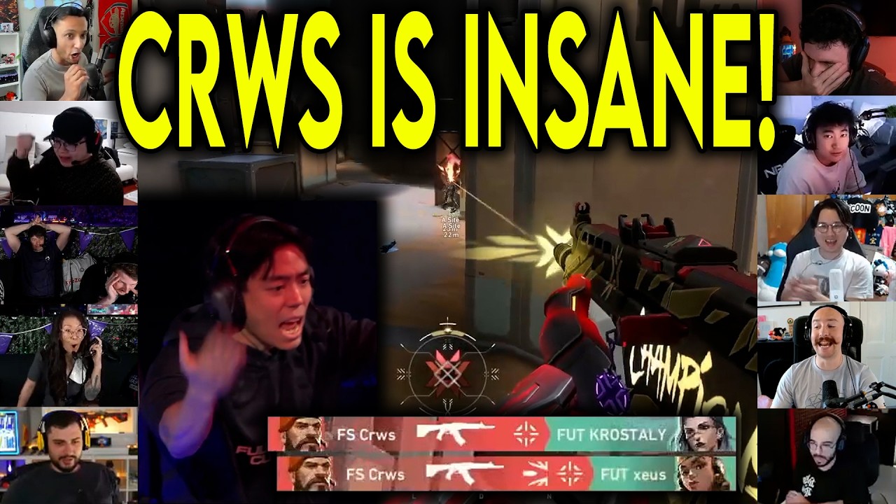 Valorant Streamers React To FS Crws INSANE 1v2 CLUTCH Against FUT In Masters London