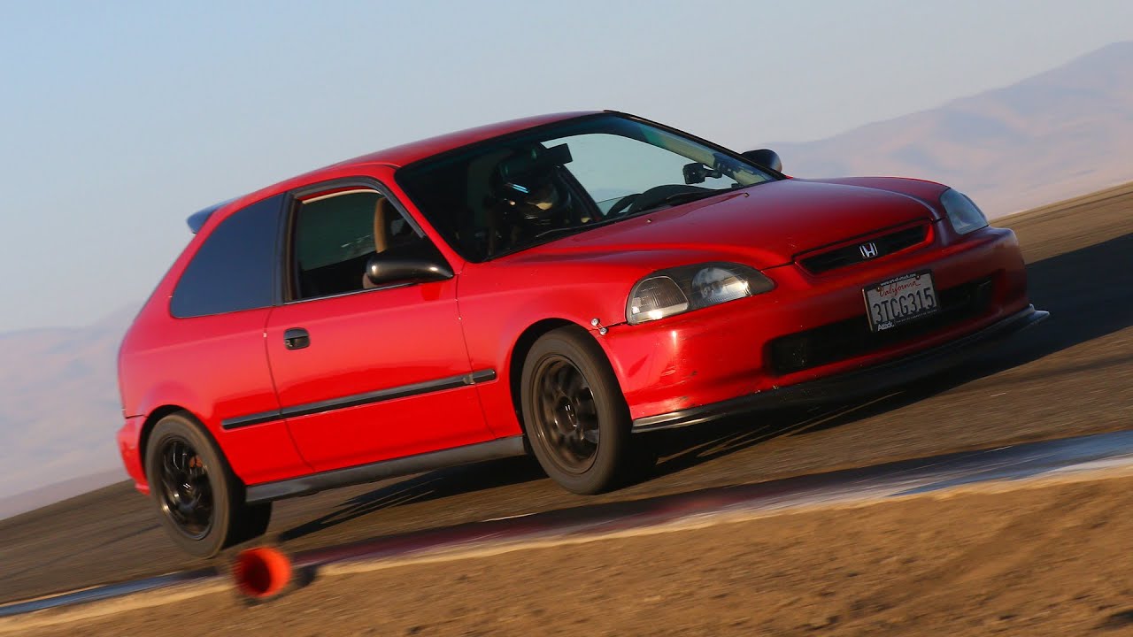 (Driving Video) 1996 Honda Civic Buttonwillow CW13 timeattack