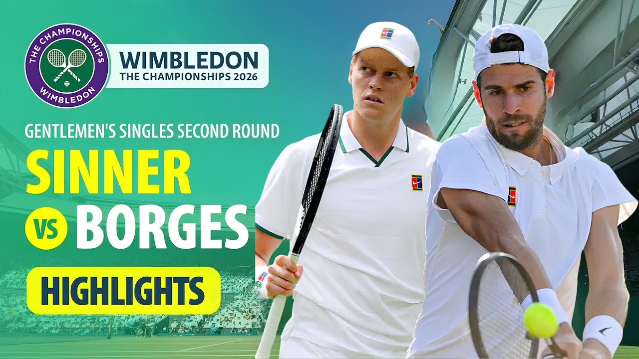 Jannik Sinner vs Nuno Borges Highlights | Wimbledon 2026 Round 2