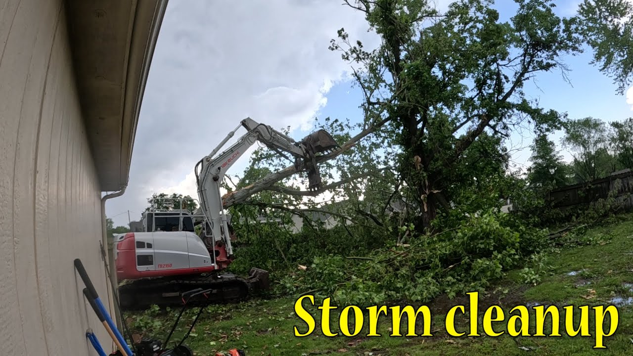 Storm Cleanup From A Small Tornado