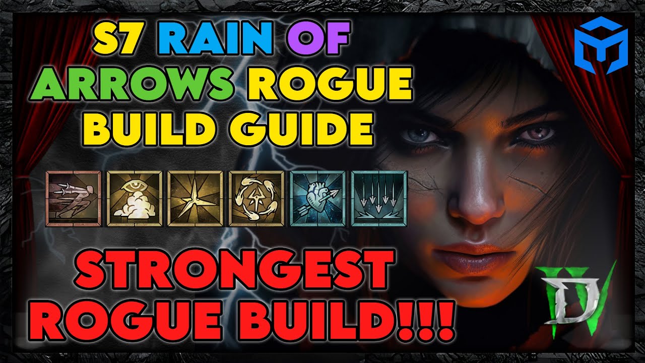 NEW!! Season 7 S tier RAIN OF ARROWS Rogue build guide. Best Rogue build!!! Diablo 4
