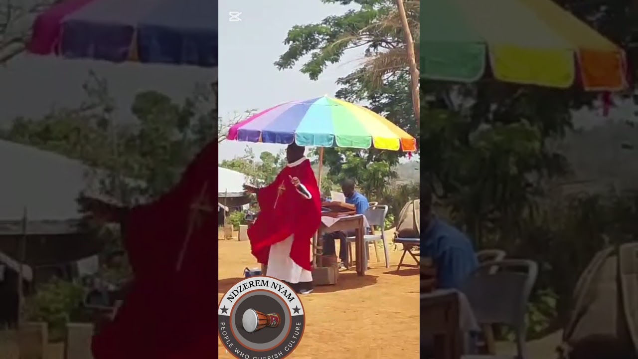 Christians all gathered this palm Sunday in Ndzerem mbokam palace  to mourn an make mass  for  Fon
