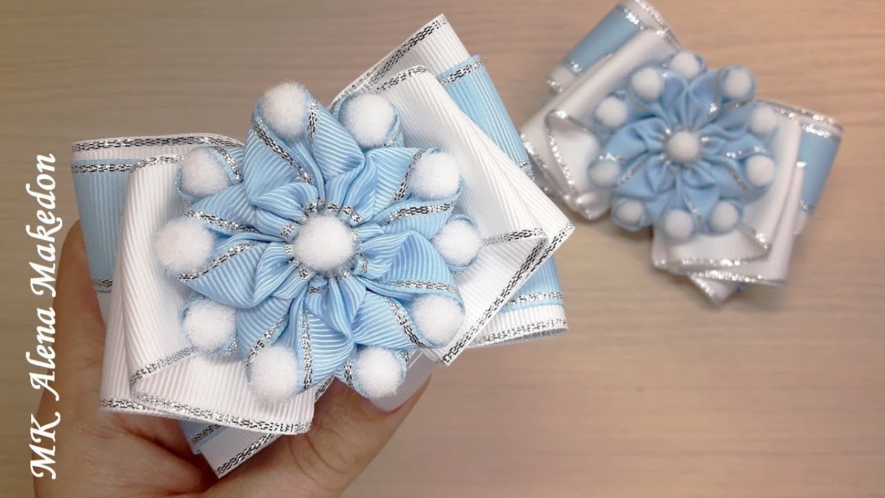 Elegant Christmas Ribbon Bows/Нарядные Новогодние Бантики из репсовых лент