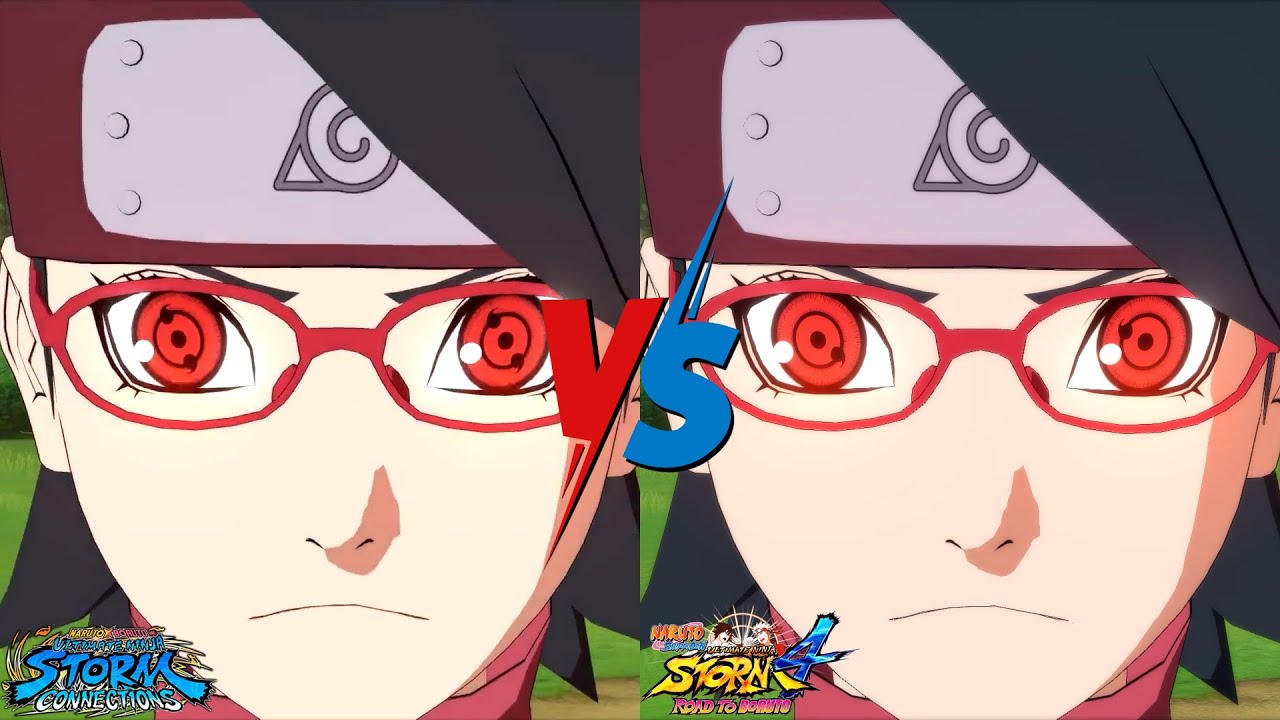 Sarada Uchiha Comparison in Naruto Storm Connections Vs Naruto Ultimate Ninja Storm 4