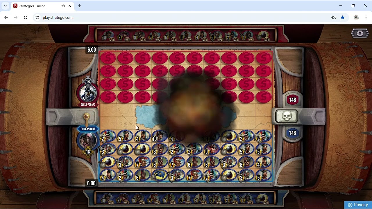 Reversed setup? With your flag exposed, Stratego Fail