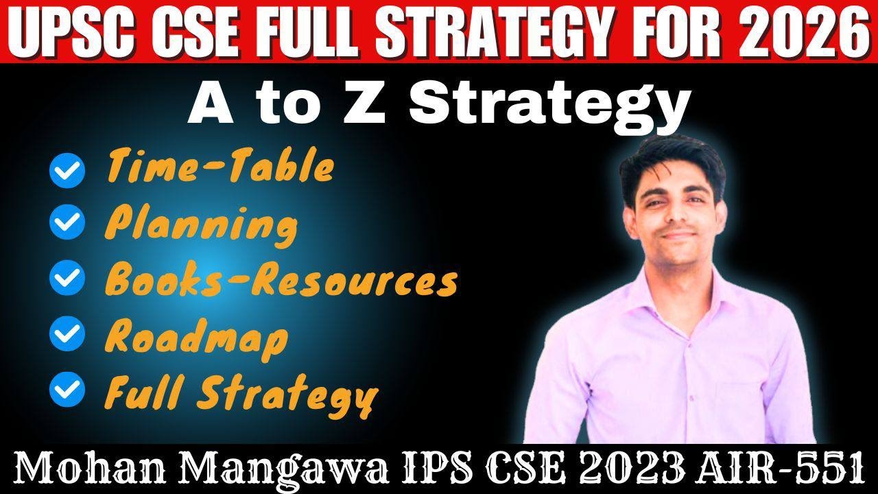 UPSC CSE 2026 Full Strategy by  IPS Mohan | UPSC  IAS 2026  Auto Z Full Strategy for Beginners