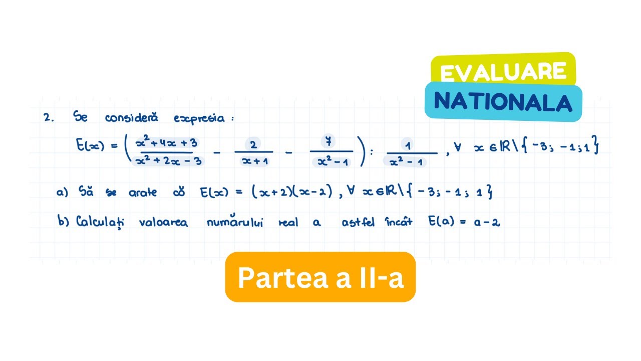 Expresii algebrice [2] - recapitulare Evaluare Nationala 2024