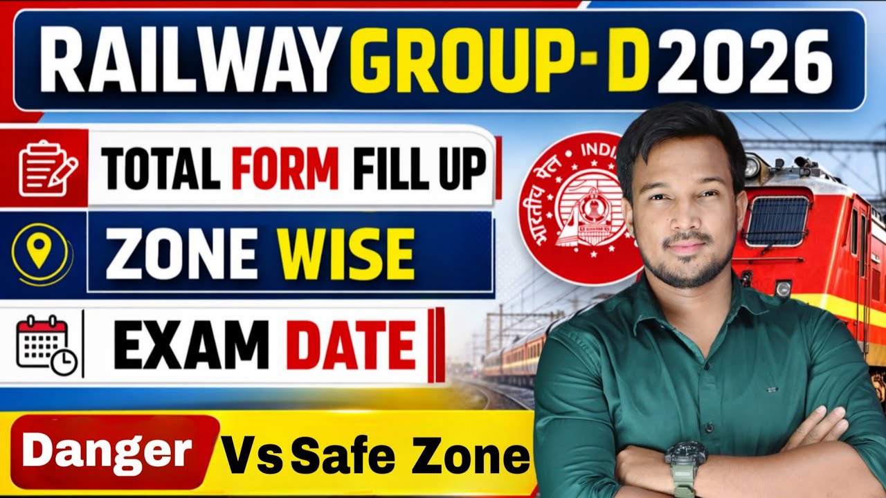 Railway Group D 2026: Total Form Fill Up Zone Wise - 9 March Tak Kitne Form? Exam Date Kab?