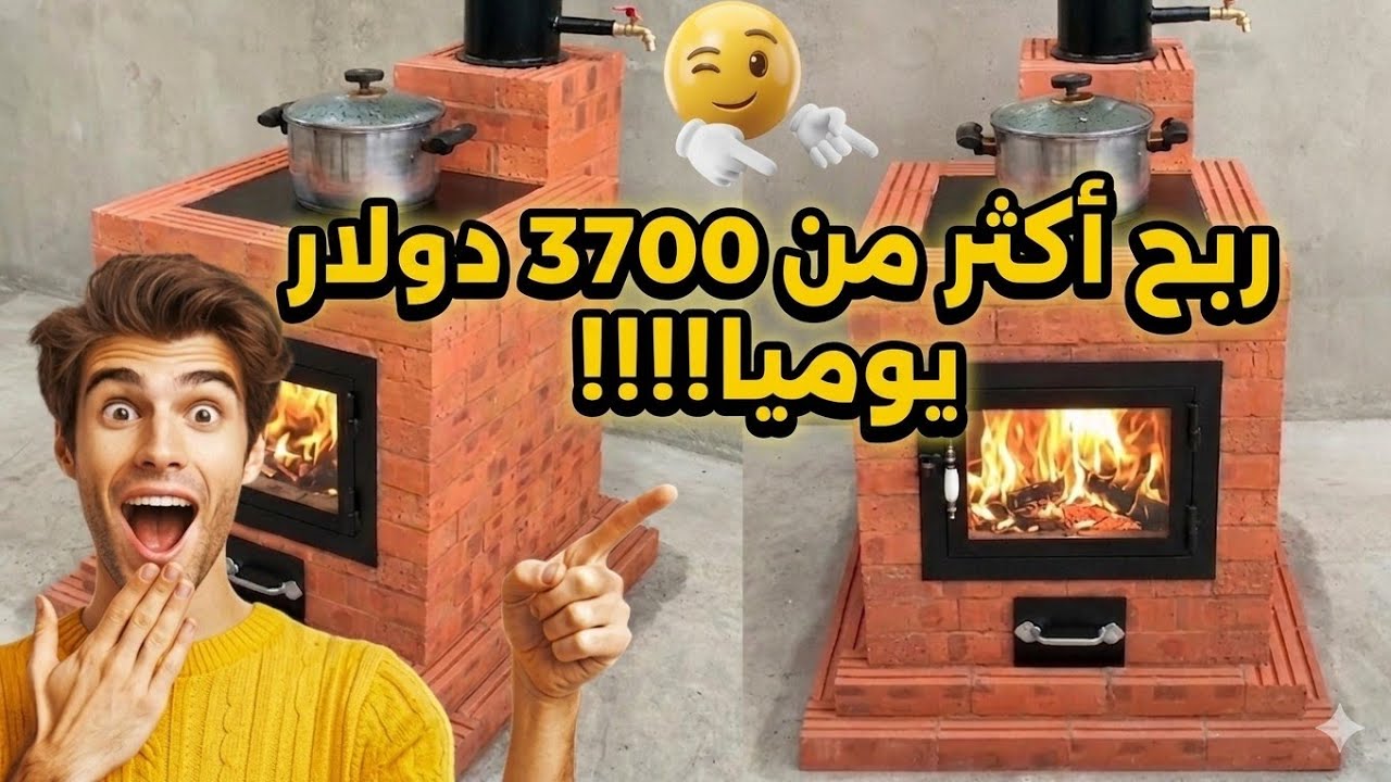 مشروع صناعة موقد الطوب الأحمر من الصفر في المنزل بكلفة لاتتجاوز ال 20 ٪ دولار مع ربح يصل حتى 250 ٪