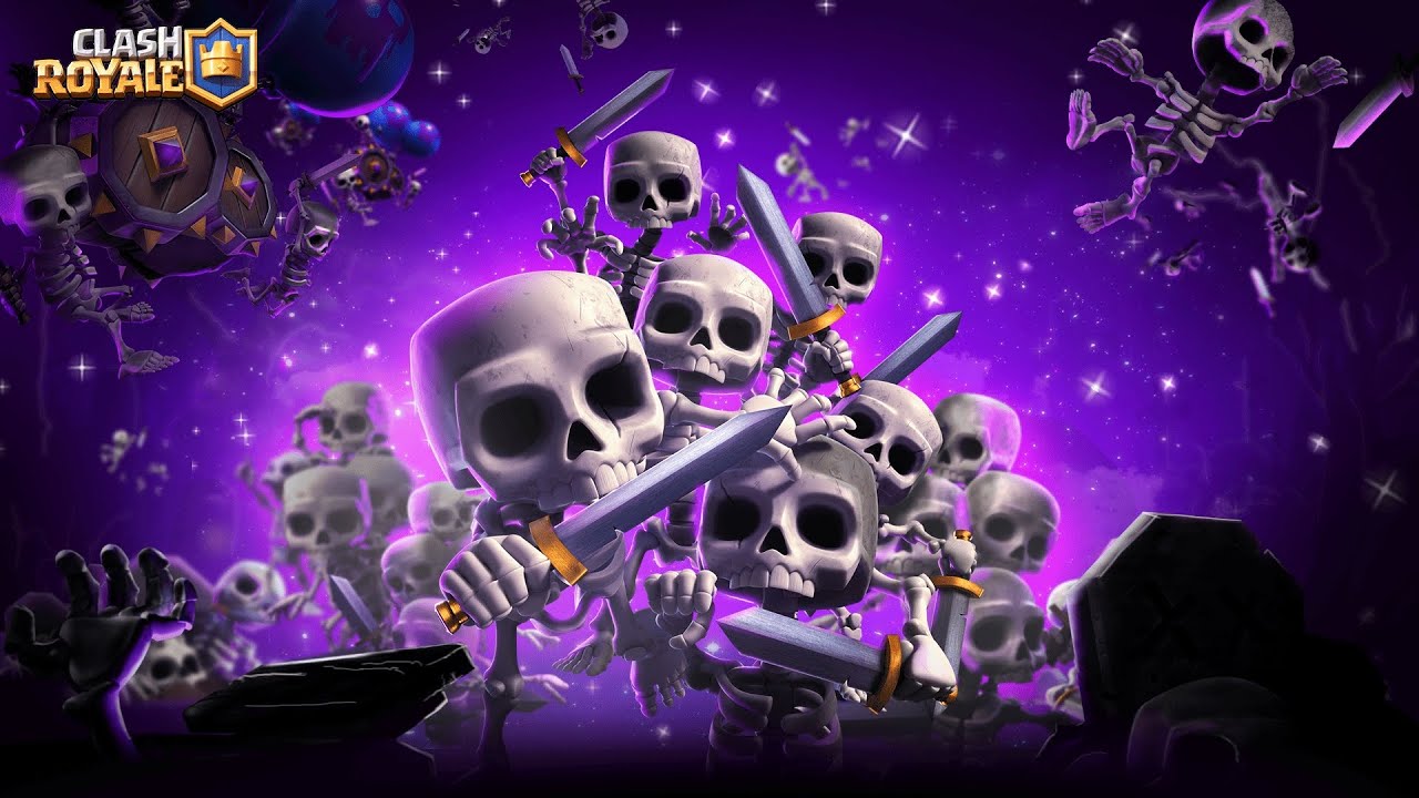Les 5 MEILLEURS DECKS avec le F&Ucirc;T &agrave; SQUELETTE &Eacute;VOLUTIF sur Clash Royale ! (GAMEPLAY)