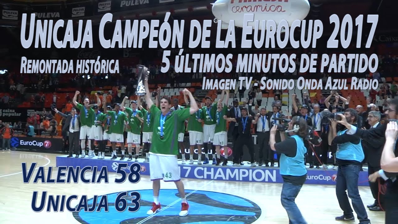 5 últimos minutos final Eurocup VAL 58 UNI 63 Imagen TV y Sonido Radio CANAL MÁLAGA RTV