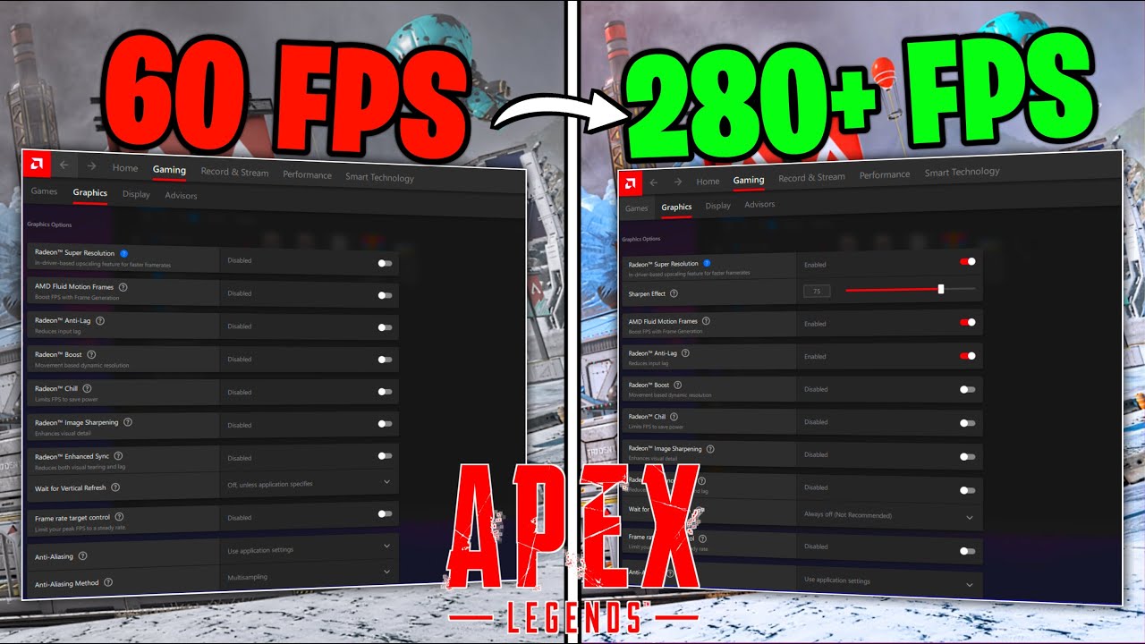 Best AMD RADEON Settings for Apex Legends!📈✅ (MAX FPS & Visuals)