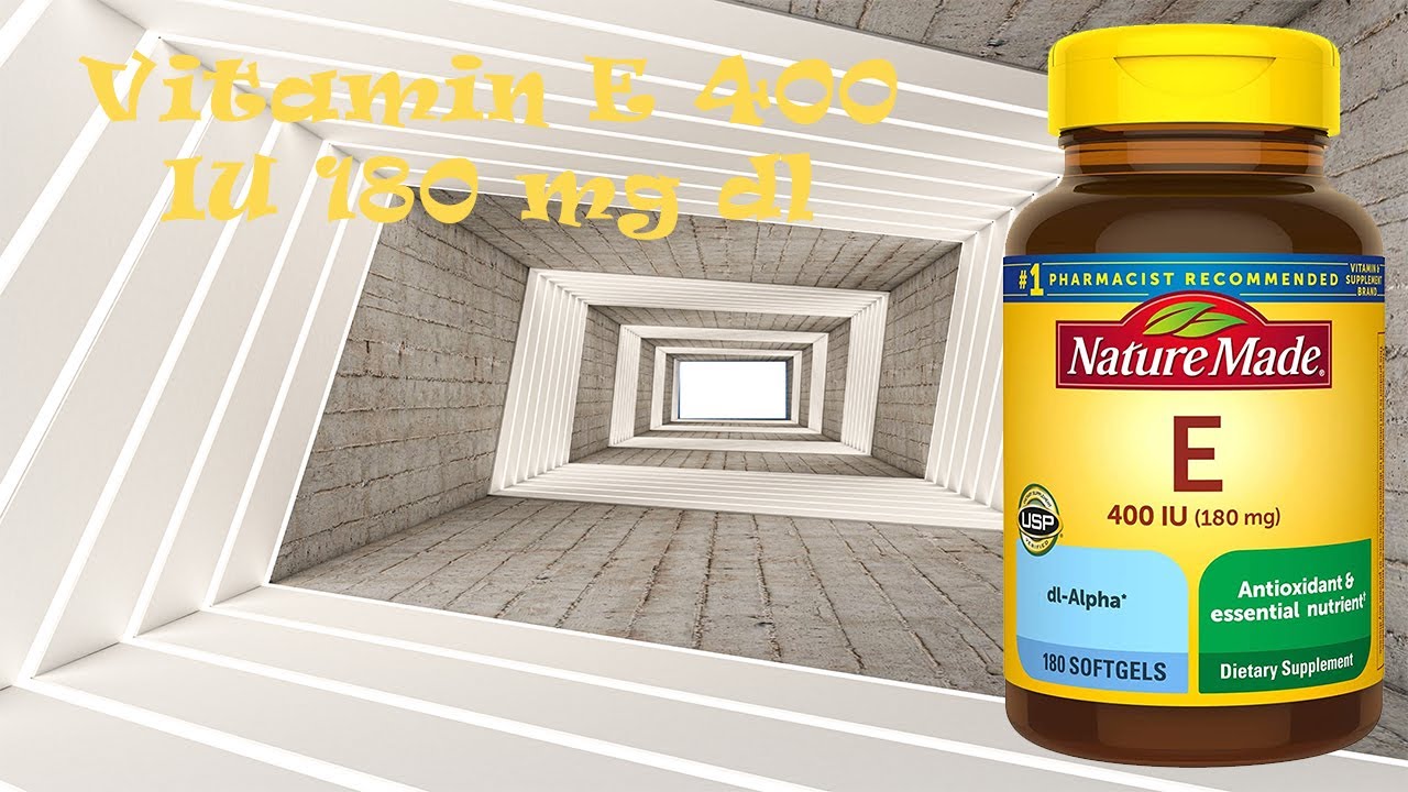 Vitamin E 400 IU 180 mg dl Alpha 180 Softgels Antioxidant Essential Nutrient