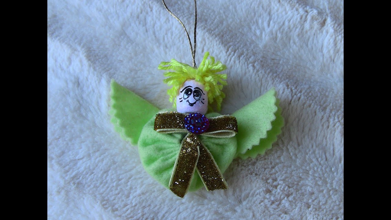 ESPECIAL NATAL-   Anjo de fuxico e feltro  passo apasso -Angel Felt