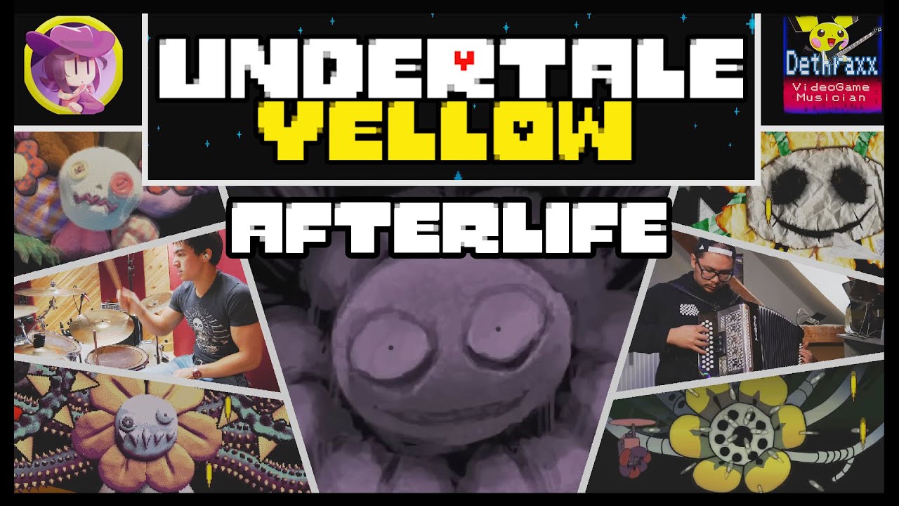 Undertale Yellow: AFTERLIFE + 6 specimens | ACOUSTIC DRUMS - Guitar Metal Remix Cover by Dethraxx