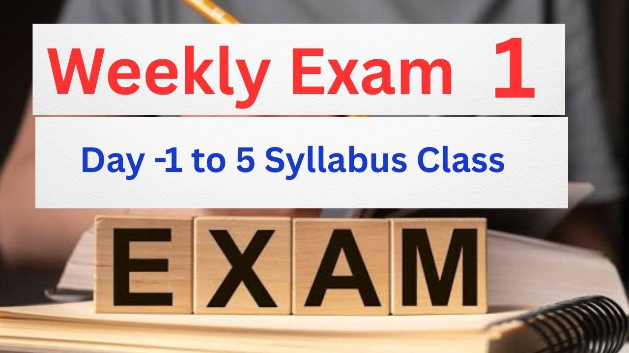 Weekly Exam 1|Day 1 to 4 | Assistant Sales Man | Syllabus based 