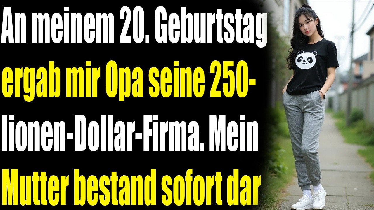 An meinem 20 Geburtstag übergab mir mein Großvater sein 250-Millionen-Dollar-Unternehmen Meine Mutte