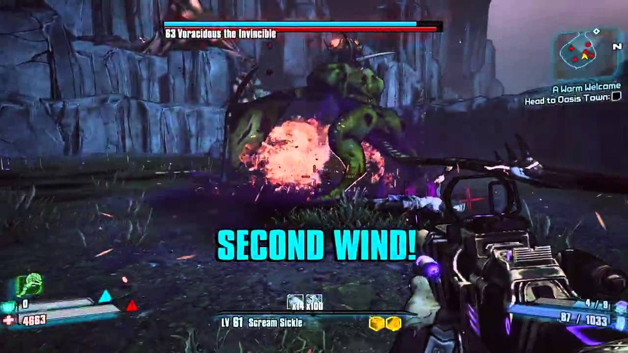 Borderlands 2 Krieg vs Voracidous the Invincible UVHM Bloodsploition