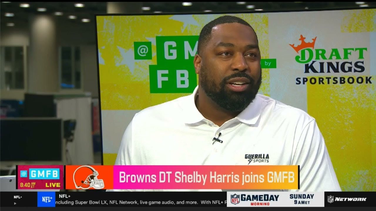 GMFB | Shelby Harris tells Kyle Brandy why Browns can reach playoffs next season under Todd Monken