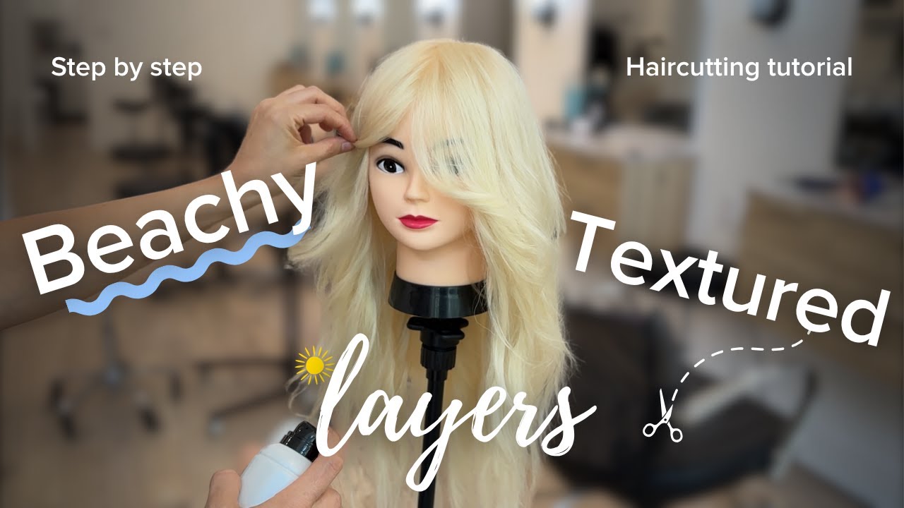 Layered Haircut Tutorial for BEACH VIBES | Full Wet and Dry Cut Breakdown | Daniella Benita