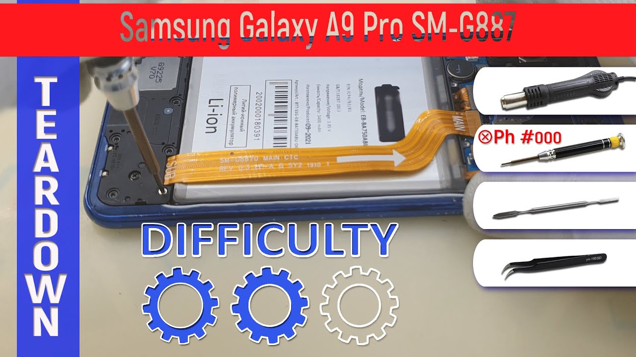 Samsung Galaxy A9 Pro SM-G887 / Samsung Galaxy A8s Pro SM-G8870 📱 Teardown Take apart Tutorial