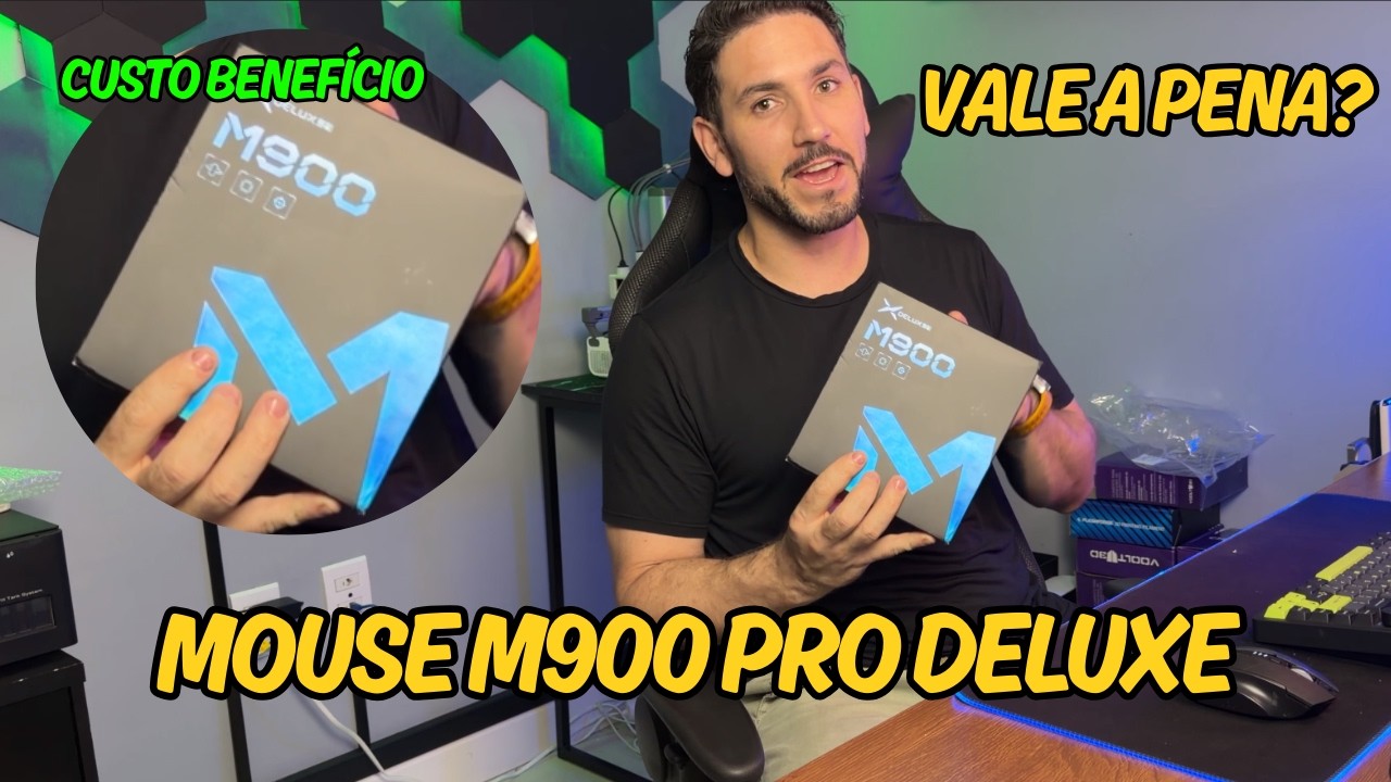 M900 Pro Deluxe é BOM mesmo? 🔥 Unboxing + Review Completa do Mouse Gamer Custo x Benefício!