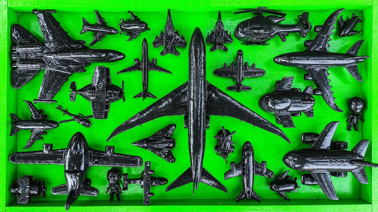 Cleaning Toy Airplanes, Air Asia, Garuda Indonesia, Army Helicopters, Fighter Jets, PlaneBus 710A