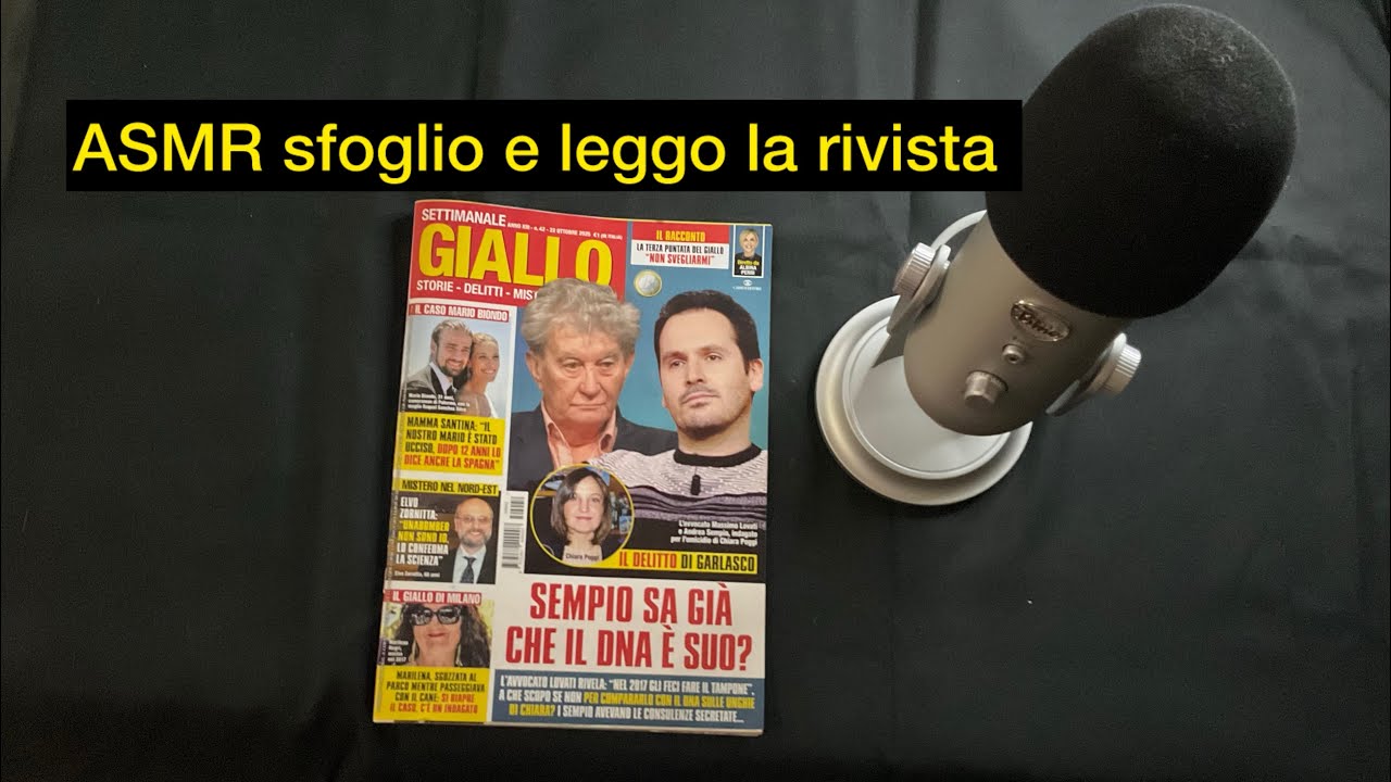 ASMR ita sfoglio e leggo la rivista giallo || cronaca #news 