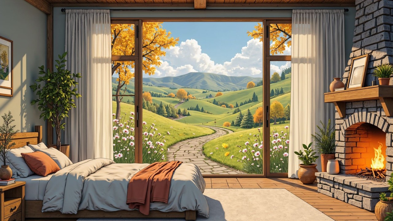 A 1940s Morning Bedroom &mdash; Another Room Where Soft Sunlight Warms Quiet Sheets