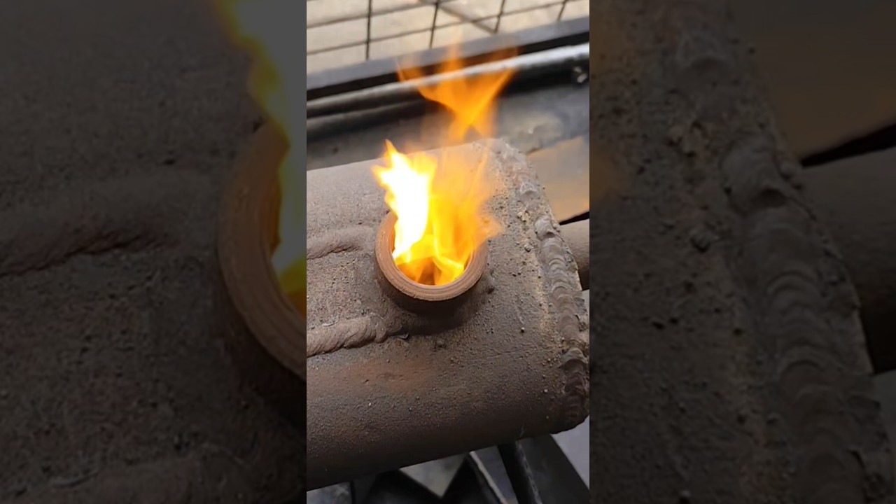 How to start a fire. Waste oil stove, blacksmith's forge. #blacksmith #shorts