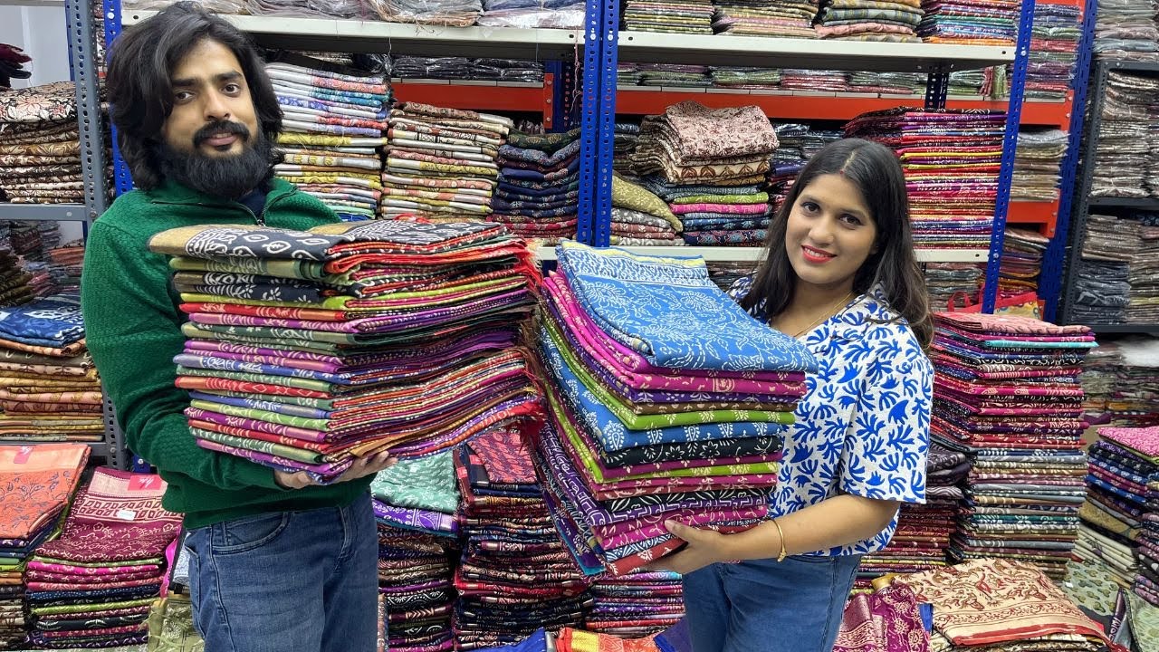 Art silk Maheshwari/ Cotton Linen Block Print Saree Manufacturer & Wholesaler in Kolkata