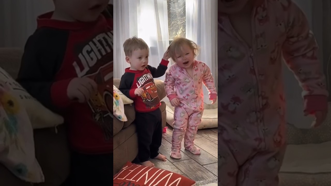 Twins baby fighting and crying #twins #shorts