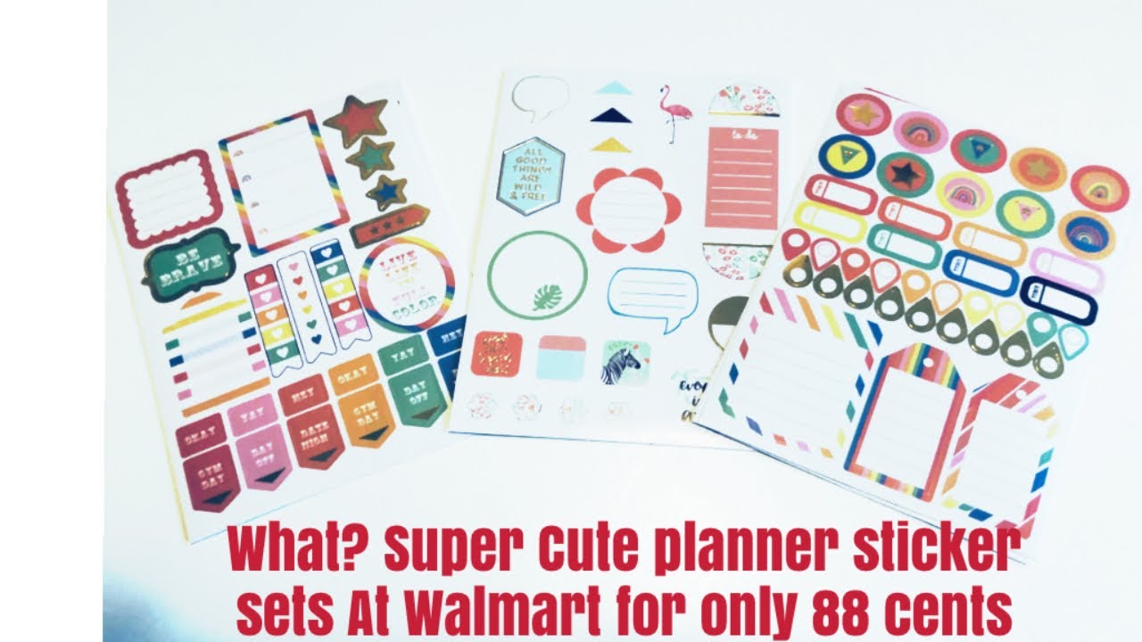 Planner Sticker Sets at Walmart for only 88 cents