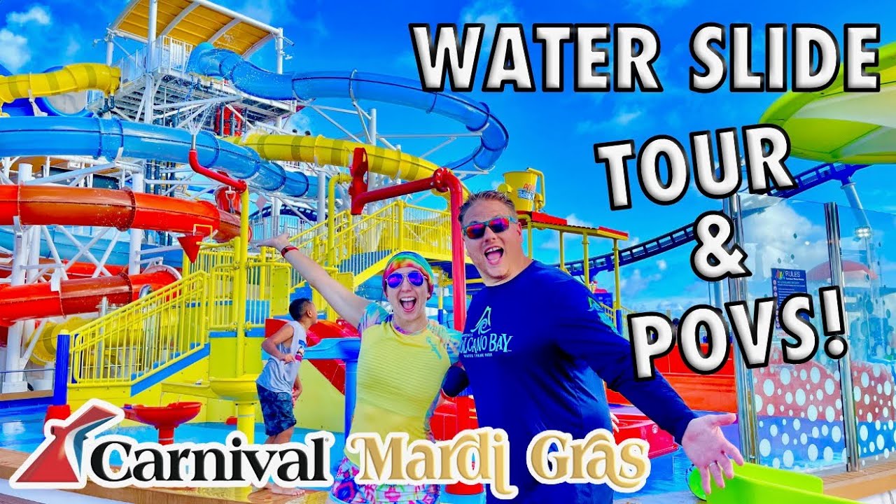 Carnival Mardi Gras WaterWorks: Tour, POVs, & Restrictions! | Onboard Waterpark & Splash Pad Info!