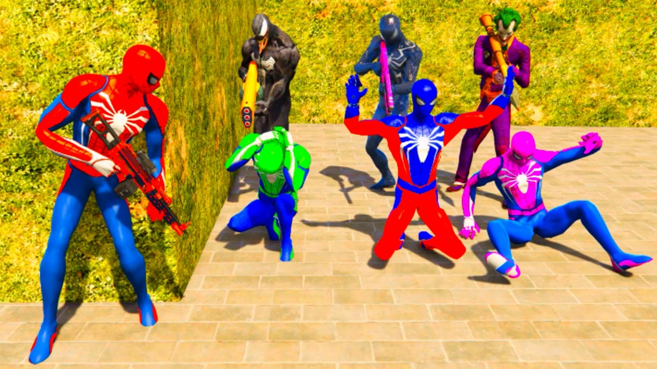 Spider-Man Rescue Rainbow Spiderman - GTA 5 Funny Ragdolls Spiderman & Minion & Superhero Epic Ep#10