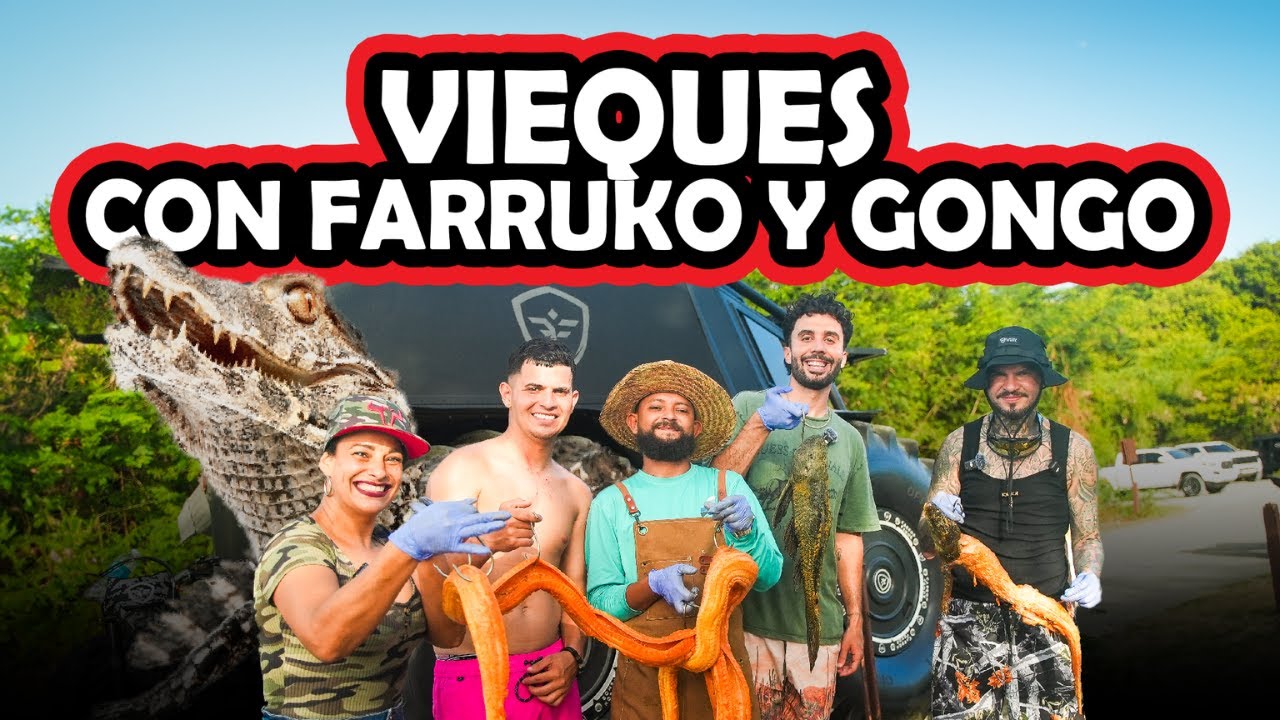 Cazando y Probando Caimanes con Gongo Fishing y Farruko en Vieques