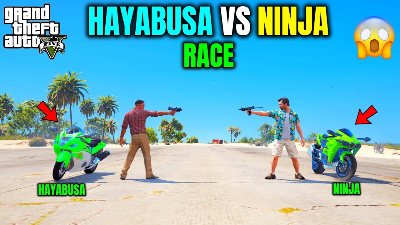 HAYABUSA VS NINJA H2R RACE | GTA V GAMEPLAY #106