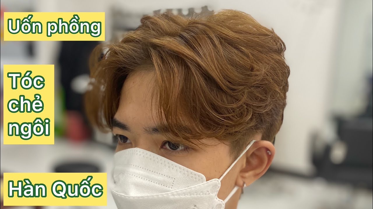 MiddlePart Tóc Nam 5/5 Hàn Quốc Uốn Phồng | Nâu Tây Cho Nam | Tóc Nam Đẹp Chẻ Ngôi